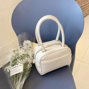 Korean Style Early Spring New Small Litchi Pattern Handbag Fashionable Versatile Handheld Pillow Box Shaped Small Square Bag