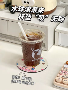 แผ่นรองแก้วดูดซับน้ำสำหรับทำงาน แผ่นรองแก้วดูดซับน้ำแบบเซรามิกสำหรับกาแฟและชาสำหรับจัดระเบียบที่อยู่อาศัย