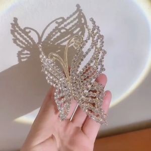 Kẹp tóc Buớm đính đá đính ngọc trai nhân tạo sang trọng hàn quốc