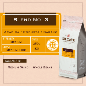 Silcafe Blend No. 3 Freshly Roasted Whole Beans & Ground Coffee Arabica Robusta Barako Medium Dark Roast for Brewed Coffee 250g 500g 1KG
