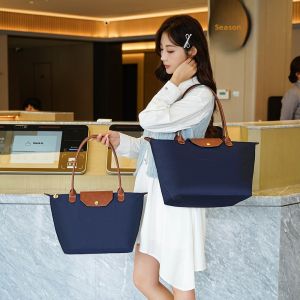 Korean Style Large Capacity Nylon Waterproof Dumpling Bag Single Shoulder Handbag Tote Travel Commuting Womens Bag with Handle