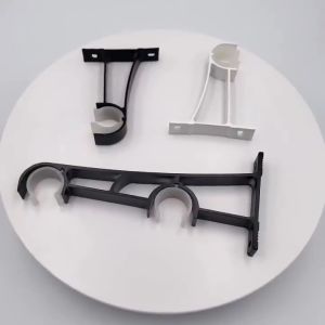 2PCS Curtain Rod Holder Aluminum Alloy Curtain Rod Brackets for Wall Curtain Brackets Fit for 1 to 1.2 Inch Drapes Rod