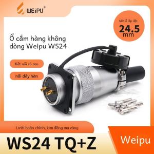 Ổ Cắm Hàng Không Không Không Thấm Nước WP Ổ Cắm WS24 234 9 10 12 19 Core Nam Nữ Đầu Nối Công Nghiệp Khớp Không Thấm Nước
