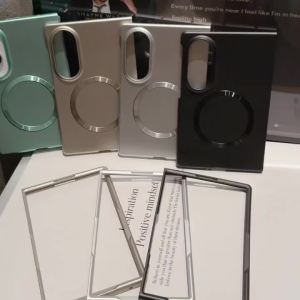 Ốp Lưng Magsafe Metallic Paint Matte Cho Samsung Galaxy Z Fold 8 Ultra 7 6 5 4 - Vỏ Bảo Vệ Chống Sốc Mỏng Từ Tính Rộng