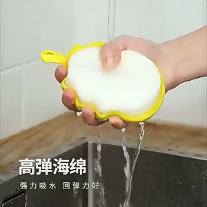 Bộ 5 Miếng Rửa Chén Cọ Nồi 2 Mặt Dày Dặn Dáng Tròn - 100style