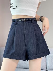 High Waist Wide Leg Jeans Shorts Womens Summer New Korean Style Casual Slim A-Line Pants Comfortable Breathable Short Skirts
