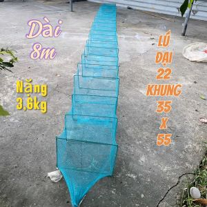 Lú đại khung to 35 x 55cm dài 8m nặng 36kg Mắt lưới 1.5p Fishing Bắt Cá Lú Dây Lú Bát Quái