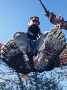 Vibram Five-Finger Running Shoes Mens Indoor Fitness Training Sports Toe Shoes Anti-Slip Squat Shoes Deep Tread Rubber Soles