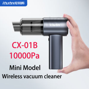 [Mô hình mini] itutn Máy hút bụi không dây CX-01B 10000PA hút/Thổi/bơm/sạc 4 trong 1 lõi đồng động cơ không chổi than 4000mAh hai bánh răng di động thích hợp cho xe hơi/nhà/ngoài trời