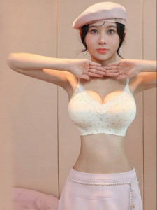 MITAOBEI | Dots Pattern Push Up Gathered Bra