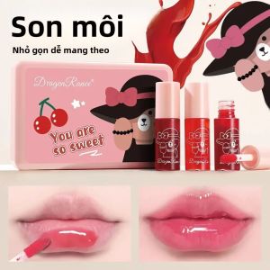 Bộ Son Dưỡng Môi Dạng Nước Dragon Ranee - 6 Cây Mini Dưỡng Ẩm Lâu Trôi Không Phai Màu Làm Sáng Môi Bộ Trang Điểm Bóng Gương