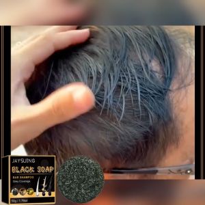 【BUY 2 GET 1】Jaysuing Hair Black Soap Hair Growth Anti Hair Loss Shampoo Soap Correcting White To Black Enhance Hair Roots Promote Hair Growth Restore 50g