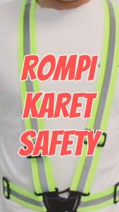 Rompi Safety V Karet Vest Proyek Kerja Bangunan Elastis Guard Reflective Belt Scotlight Bukan Gosave