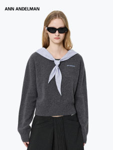 ANN ANDELMAN | Plaid Collar Knit Sweater