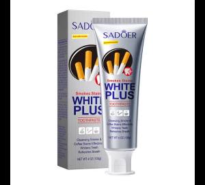 SADOER Turmeric Toothpaste Stain Removing Tobacco Stains and Yellow Fresh Oral Periodontitis Cleansing Care Fresh Breath 100g
