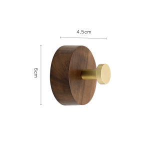 หัวเข็มขัดติดผนังแบบไม่ต้องเจาะ หัวเข็มขัดแบบติดกาวหรูหรา สไตล์ยุโรป แขวนเสื้อ ประตูไม้ หลังคาบ้าน ไม้เนื้อนุ่ม สีดำ