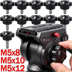 20/5PCS Star Hand Knob Screws Bolt M5x8 M5x10 M5x12 Carbon Steel Star Shape Head Thread Clamping Thumb Handle Machine Screw