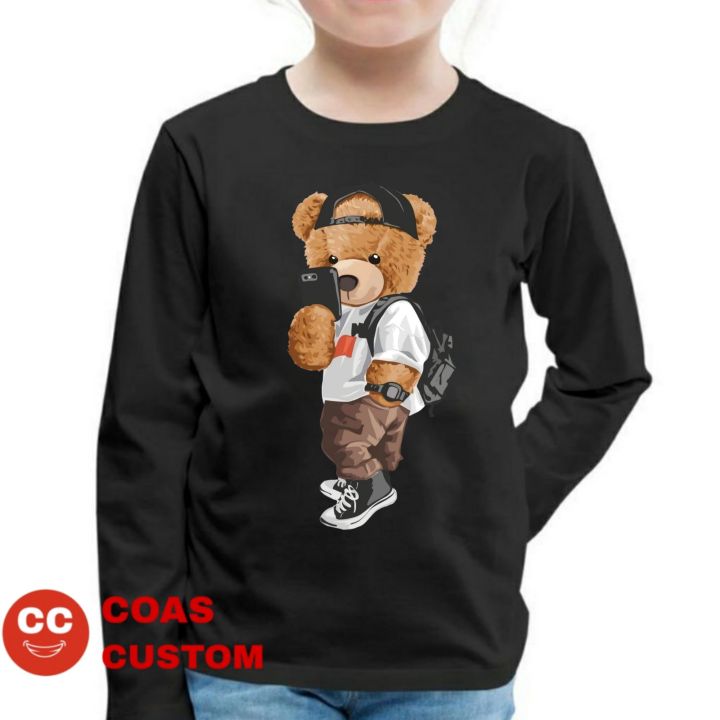 BAJU TEDDY BEAR KAOS BERUANG ANAK LENGAN PANJANG | Lazada Indonesia