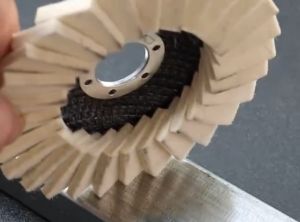 Felt Flap Wool Polish & Grinda Wool Poles: 100mm Putih Woolen Flap Disc