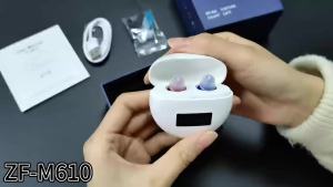 Portable Rechargeable Headphones for Adults with Magnetic Charging and Adjustable Low Noise Hearing Earbuds