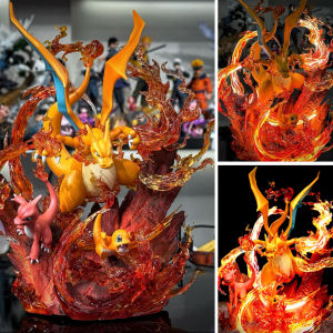 Bandai | 30cm Anime Pokemen Figure Charizard ‌Family‌ Action Figures Pvc Statue Desktop Ornamen Collection Model Toys Gifts