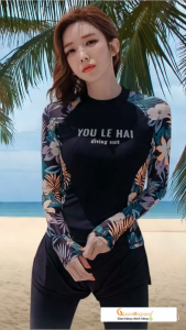 Bộ đồ bơi nữ dài tay chống gió ba món GLSWIM086 Cuocsongvang