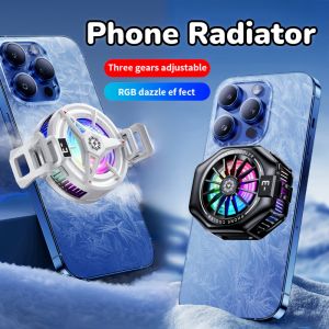 Adjustable Magnetically Fixed Back Clip Digital Display Fast Cooling Semiconductor Mobile Phone Radiator Cooler