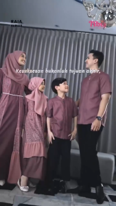 Nibras Sarimbit Raia Baju Koko Anak Laki Laki Orchid Purple Blush Rose Lengan Pendek Set Celana 2025