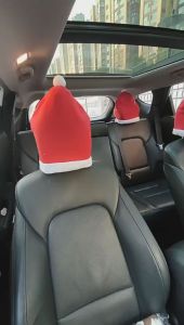 Mũ Giáng Sinh Cổ Điển Trang Trí Ghế Ô Tô - Mùa Xuân Phong Cách Thuộc Địa Việt Nam