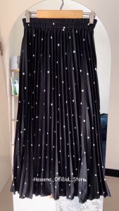 Haseena Rok Plisket & Motif Diamond Mayung: Bawahan Muslim Ootd Terbaru