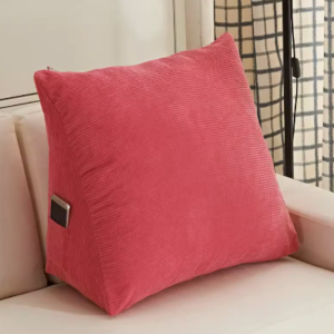 Triangle Office Chair Back Support Pillow Elderly Sofa Bed Headboard Cushion Lumbar Protection Pillow Soft Fabric Nordic Style
