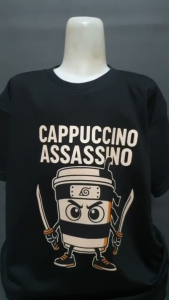 T-shirt CAPPUCINO ASSASSINO Anak Sunopy | Desain DTF Cowo & Cewe