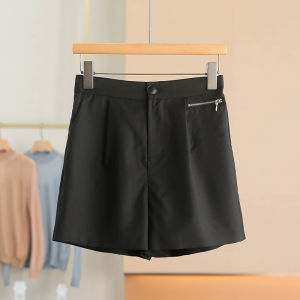 กางเกงขาสั้นทรงหลวมเอวสูงสีพื้น Xking สำหรับผู้หญิงในช่วงฤดูร้อนปี 2025 กางเกงขายาวทรงตรงแบบสวมหัว