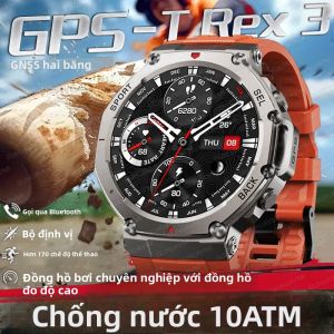 Đồng Hồ Thông Minh T-Rex 3 GPS Chống Nước 10ATM Dành Cho Nam Có Pin 500mA 170+ Chế Độ Thể Thao Gọi BT HD Màn Hình AMOLED Tương Thích Với Android & iOS