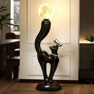 CHUCHEN | Artistic Black Cat Shaped Living Bedroom Decorative Standing Lamp