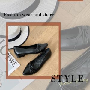 QZshop พร้อมส่งจากไทย รองเท้าคัทชูสไตล์เกาหลี ดีเทลดีไม่ซ้ำใคร ใส่ได้ทุกวันไม่มีเบื่อรุ่นนี้ห้ามพลาดนะจำนวนจำกัด