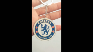 Móc khóa Logo CHELSEA Chè xanh mẫu số 3 nhựa dẻo đúc nguyên khối dây hợp kim. Móc khóa độ bền cao đội bóng