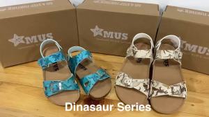 MUS Kids boy & girl velcro tape sandal dinosaur casual / formal 0524 sandal | kasut budak [ ready stock + fast delivery ]