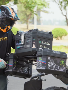 AENXRD Motorcycle Side Box 38L Universial for Bigbike Motocycle Side Case 2pcs Motorcycle side case Including brackets
