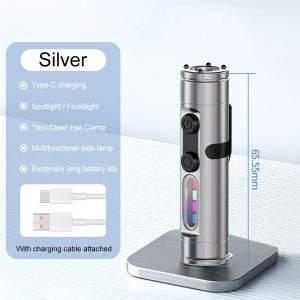 Taclite Mini Flashlight Emergency Torch Rechargeable Magnetic LED Tactical Flashlight EDC Strong Light Outdoor LED Camping Lamp