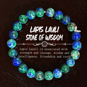 A Wisdom Stone Bracelet 8mm Lapis Lazuli Wisdom Spiritual Enlightenment Inner Vision and Self-Awareness
