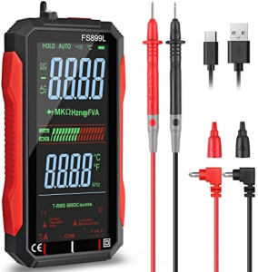 FS899C FS899L 4.8 Inch Large Screen Smart Digital Multimeter 6000 Counts Voltage Current Measuring Tool Rechargeable Battery