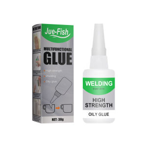 Jue-Fish 1pcs Strong Glue Super Glue Heads Glass Ceramic Transparent Glue Universal Quick-drying Glue Multifunctional Glue Waterproo Multifunctional Super Glue Welding High-strength Oily Durable Glue 30g/50g