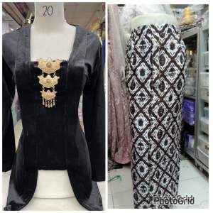 setelan kebaya kutubaru beludru||kebaya wanita modern||kebaya formal lengan panjang