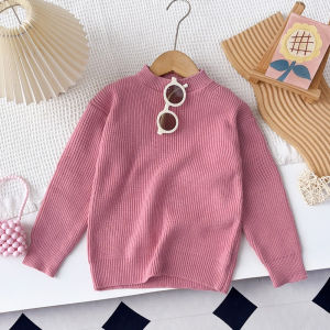 Bear Leader 0 to 6 Years Baby Clothes Girls DIY Casual Sweaters New Fashion Kids Knitting Pullover Autumn Girls Knitted Clothing Red Sweet Knitwear Tops