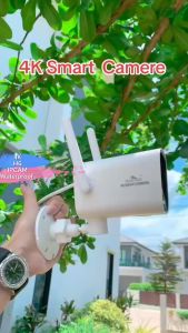 HOME-MALL 4K-H6กล้องวงจรปิดกันน้ำไร้สาย รุ่นFULL Color Wifi PTZ Edition Camera ภาพชัด มองเห็นภาพในที่มืด มีไมค์ลำโพง สามารถดูออนไลน์ได้