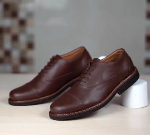 JAZZ 02 BROWN (KULIT ASLI) | ManNeedMe x Reyl | Sepatu Pantofel Pria Formal