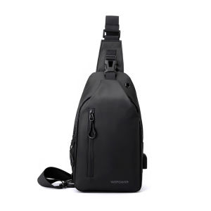 Water-Resistant Casual Mens Motorcycle Chest Bag Wepower Crossbody Bag Leisure Mens Single Shoulder Backpack Wide Butterfly
