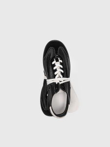 RZAAZ Vintage Leather Dequan Shoes Casual Flat Bottomed Pleated Agan Breathable Ballet Flats for Men And Women