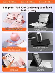 KUMENG | Vỏ Bàn Phím Bluetooth Quay Được 720 Độ Cho Máy Tính Bảng Có Khe Đựng Bút 2026